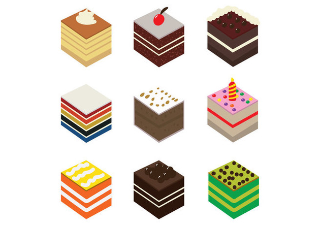 Cake Slice Vector Pack - бесплатный vector #420951