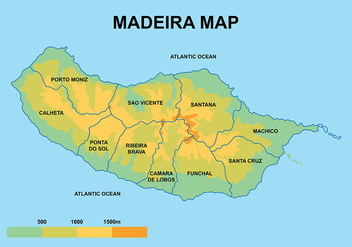 Madeira Maps Vector - Kostenloses vector #421141