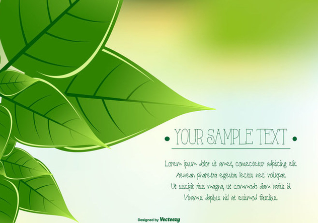 Green Leaf Background - Kostenloses vector #421851