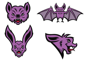 Free Bats Mascot Vector - vector gratuit #422881 