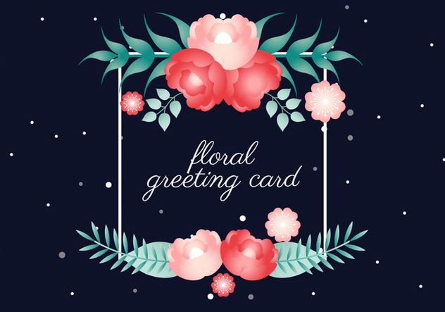 Free Vector Spring Flower Greeting Card - vector #423141 gratis