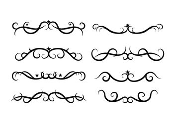 Scrollwork Ornament Vector Pack - Free vector #423171