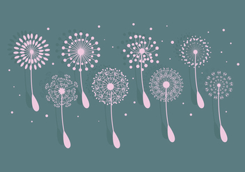 Dandelion Blowball Vector Flowers - Kostenloses vector #423281