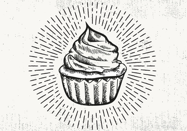 Free Hand Drawn Cupcake Background - vector #423781 gratis