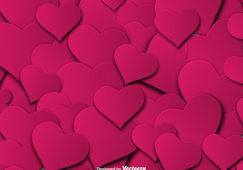 Pink Hearts Seamless Pattern - Vector - Kostenloses vector #425961