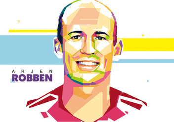 Arjen Robben WPAP Portrait Vector - vector #426291 gratis