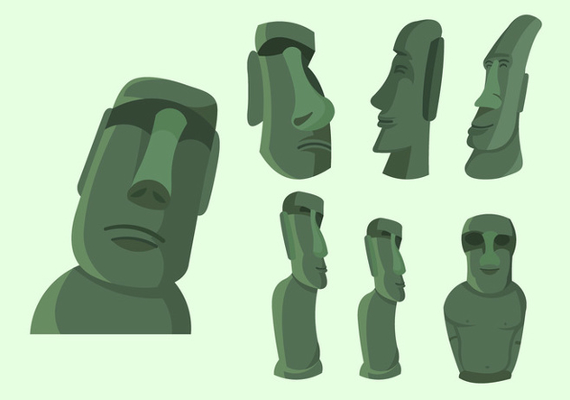 Easter Island Statue Illustration Vector - vector gratuit #426611 