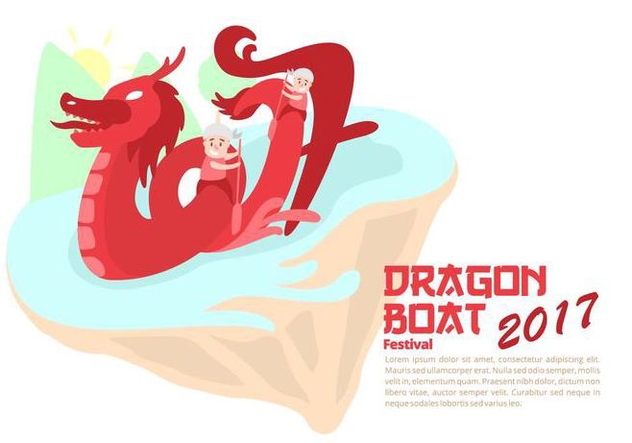 Dragon Boat Festival Background - бесплатный vector #427511