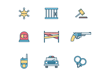 Police Icons - vector #428231 gratis