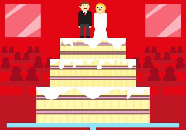 Boda Wedding Cake Vector Illustration - бесплатный vector #428911