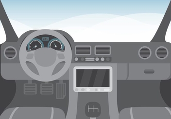 Free Car Interior Illustration Vector - vector gratuit #429531 