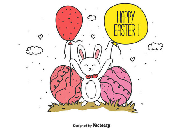 Happy Easter Vector Background - Free vector #430391