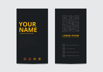 Yellow Stylish Business Card Template - vector #430721 gratis
