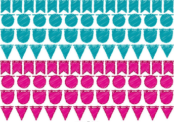 Hand Drawn Bunting Banners - Free vector #433201