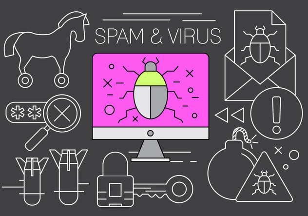 Free Spam and Virus Vector Elements - бесплатный vector #434661