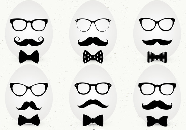 Hipster Style Easter Egg Collection - vector #435061 gratis