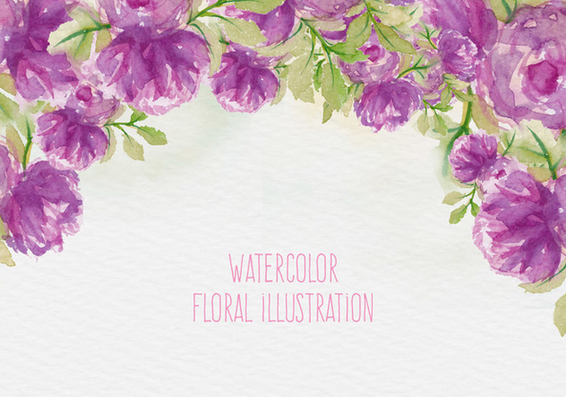 Free Vector Watercolor Floral Illustration - бесплатный vector #435361