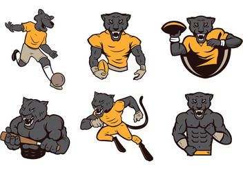 Free Panthers Mascot Vector - vector gratuit #436011 