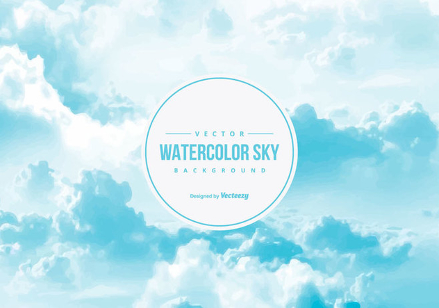 Watercolor Sky Background - бесплатный vector #437811
