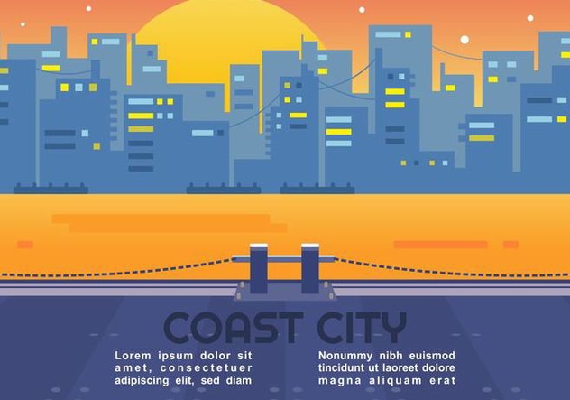 Coast City Vector - бесплатный vector #438511