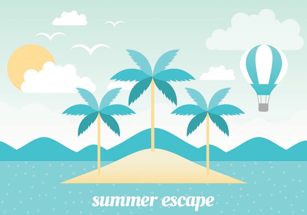 Free Summer Vacation Vector Landscape - vector gratuit #438751 