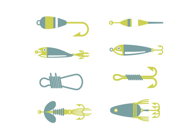 Fishing equipment vector icons - vector #440481 gratis