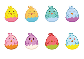 Easter Chick Icon Vector - Free vector #440491