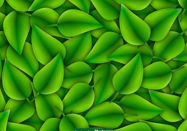 Vector Green Leaves Seamless Pattern - vector gratuit #441081 