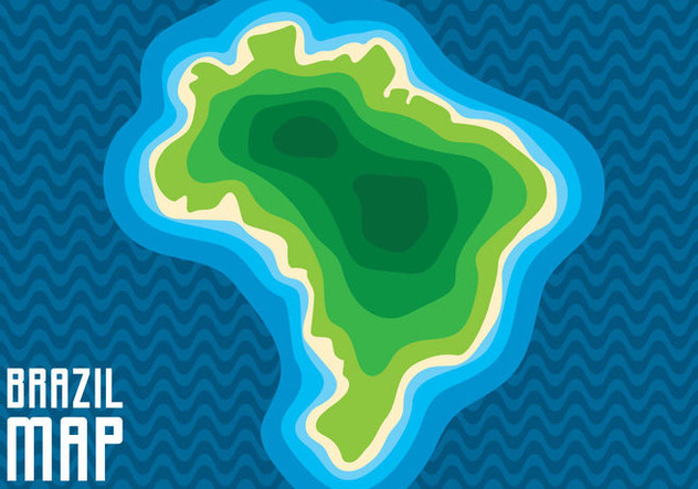 Brazil Map - Kostenloses vector #441701