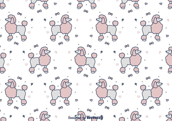 Girly Poodle Vector Pattern - Free vector #442011