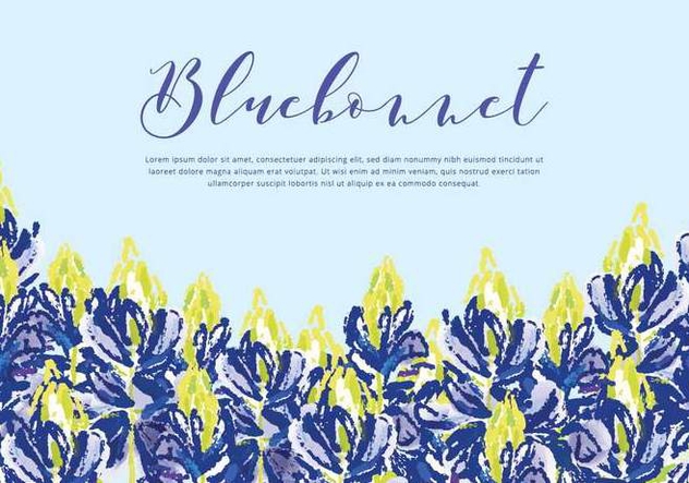 Bluebonnet Vector Background - vector gratuit #443661 
