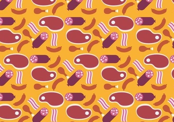 Charcuterie Food Meat Pattern Vector - Kostenloses vector #444471