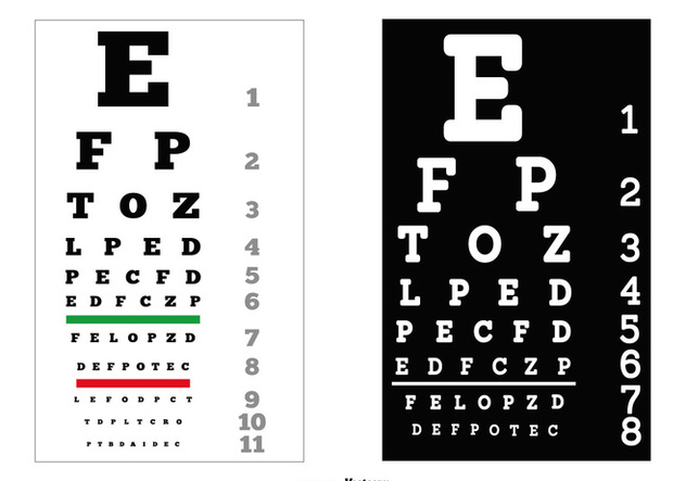 Vector Eye Test Charts - vector gratuit #444591 