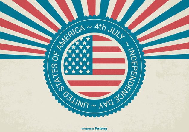 Retro Independence Day Background - vector #445201 gratis