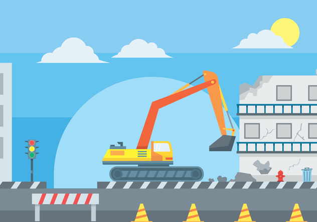 Illustration of Building Demolition - vector #445401 gratis