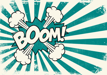 Grunge Comic BOOM! Style Background - Free vector #445521