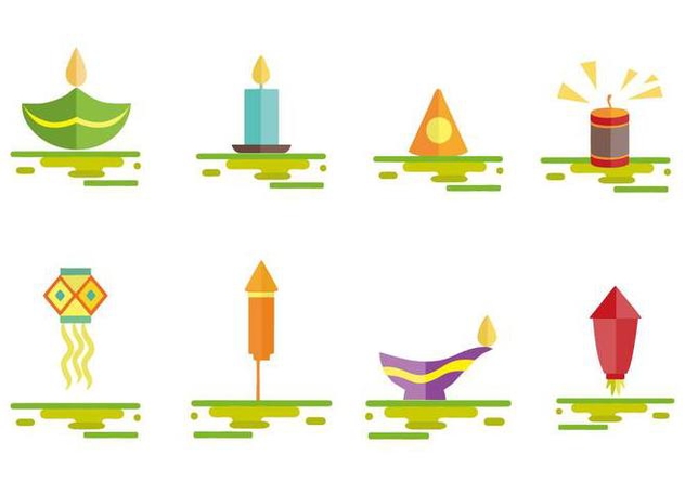 Free Diwali Fire Cracker Icons Vector - Free vector #445851