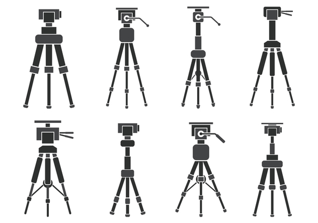 Camera Tripod Vector Icons - Kostenloses vector #445991
