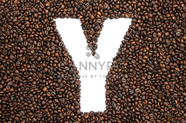 Alphabet of coffee beans - бесплатный image #451931