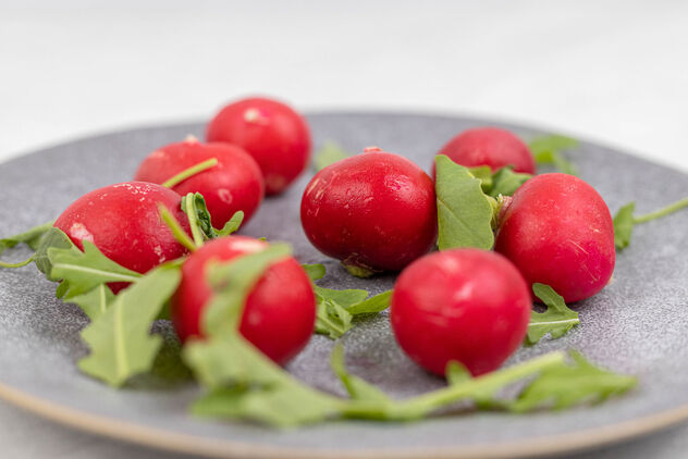 Red Radishes served on the plate - бесплатный image #471421