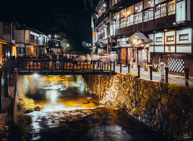 Ginzan Onsen at night - бесплатный image #501021